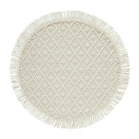 RUČNE TKANÝ KOBEREC, 120 cm, strieborná, béžová - strieborná/béžová, Natur, textil (120cm) - Linea Natura