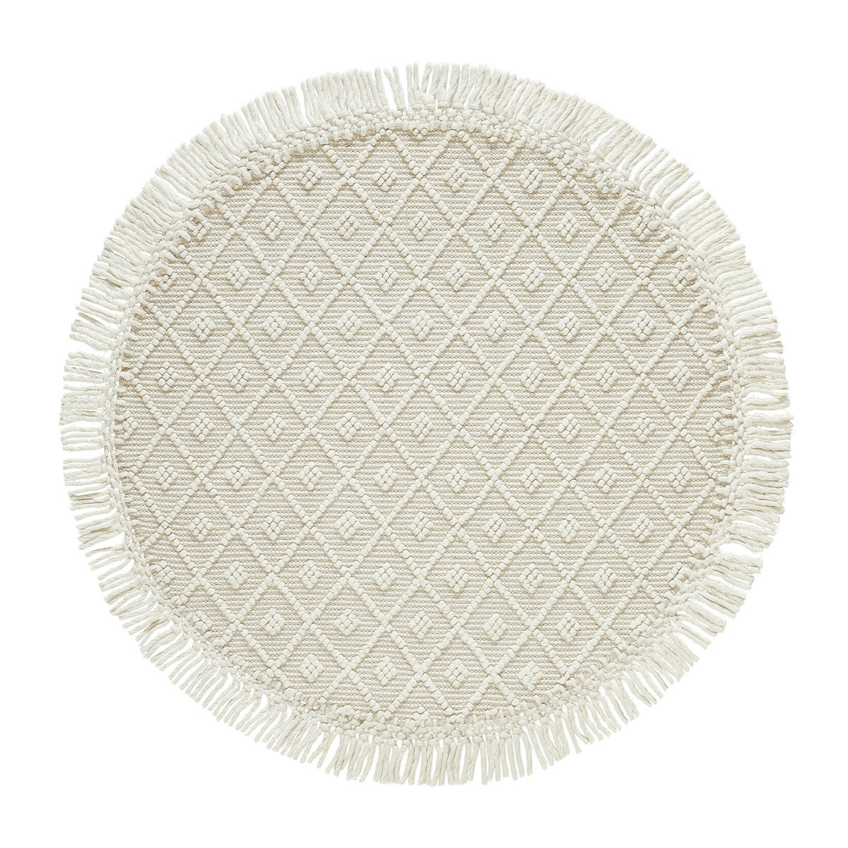 RUČNE TKANÝ KOBEREC, 120 cm, strieborná, béžová - strieborná/béžová, Natur, textil (120cm) - Linea Natura