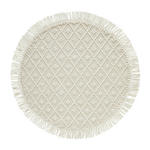 HANDWEBTEPPICH 120 cm Sylt Silberfarben, Beige  - Beige/Silberfarben, Natur, Textil (120cm) - Linea Natura