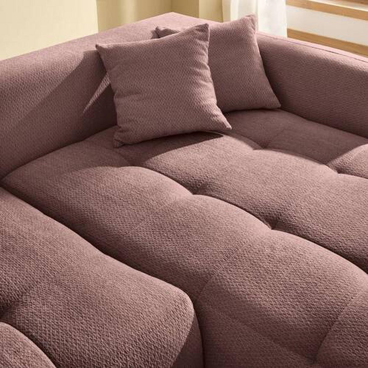 ECKSOFA in Chenille Braun  - Schwarz/Braun, Modern, Kunststoff/Textil (276/172cm) - Hom`in