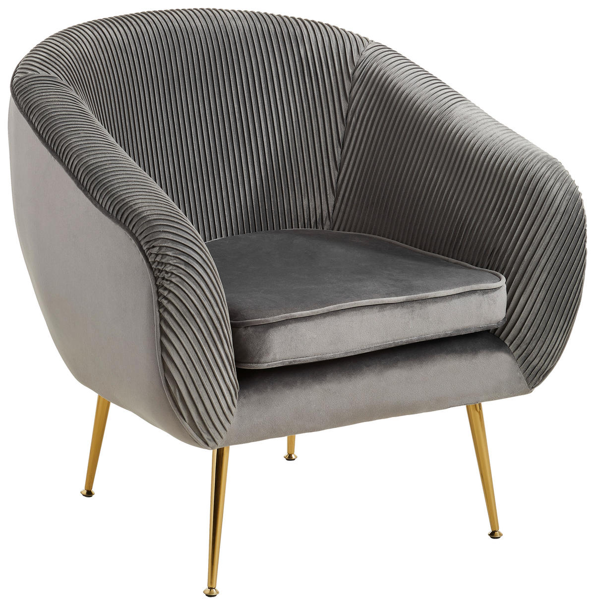 DESIGN-FOTEL - aranyszínű/szürke, Trend (74/78/72cm) - Ambia Home