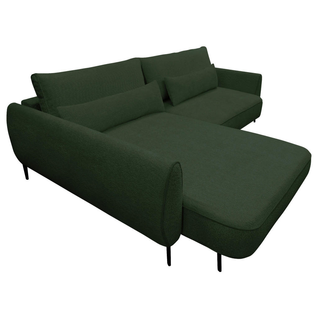 Thumbnail - Mid.you Ecksofa Abriamo, Dunkelgrün, Textil, 4-Sitzer, Füllung: Schaumstoff, 273x204 cm, Made in EU, Wohnzimmer, Sofas &...