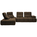 ECKSOFA in Struktur Taupe  233/313 cm  - Taupe/Schwarz, Design, Kunststoff/Textil (233/313cm) - Emilio Belluti