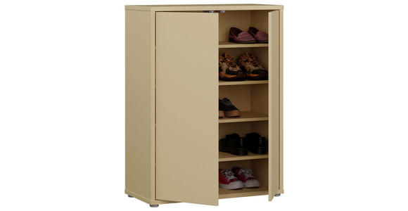 SCHUHSCHRANK Alice Springs  in 74,5/99,1/34,9 cm  - Hellgelb/Grau, MODERN, Holzwerkstoff/Kunststoff (74,5/99,1/34,9cm) - Carryhome