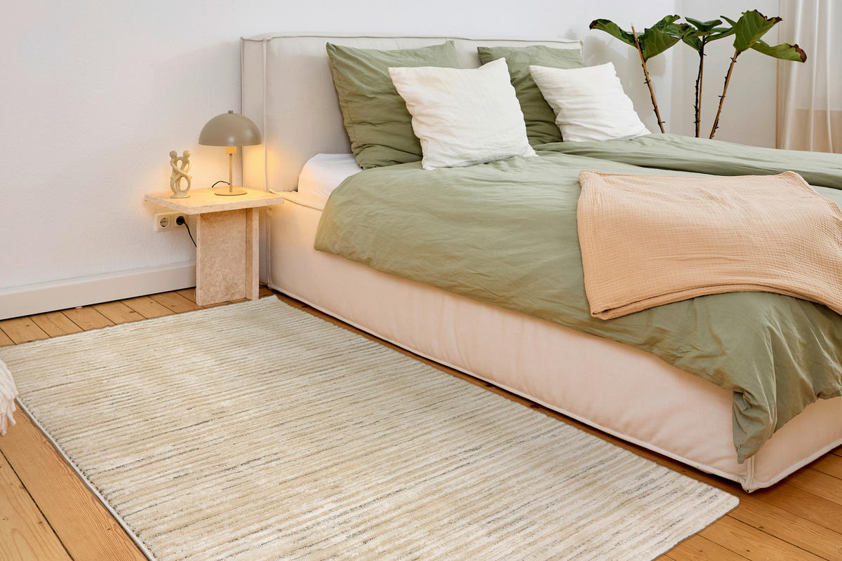 WEBTEPPICH 133/190 cm Lou Creme, Grau rechteckig  - Creme/Grau, Basics, Kunststoff/Textil (133/190cm) - Astra