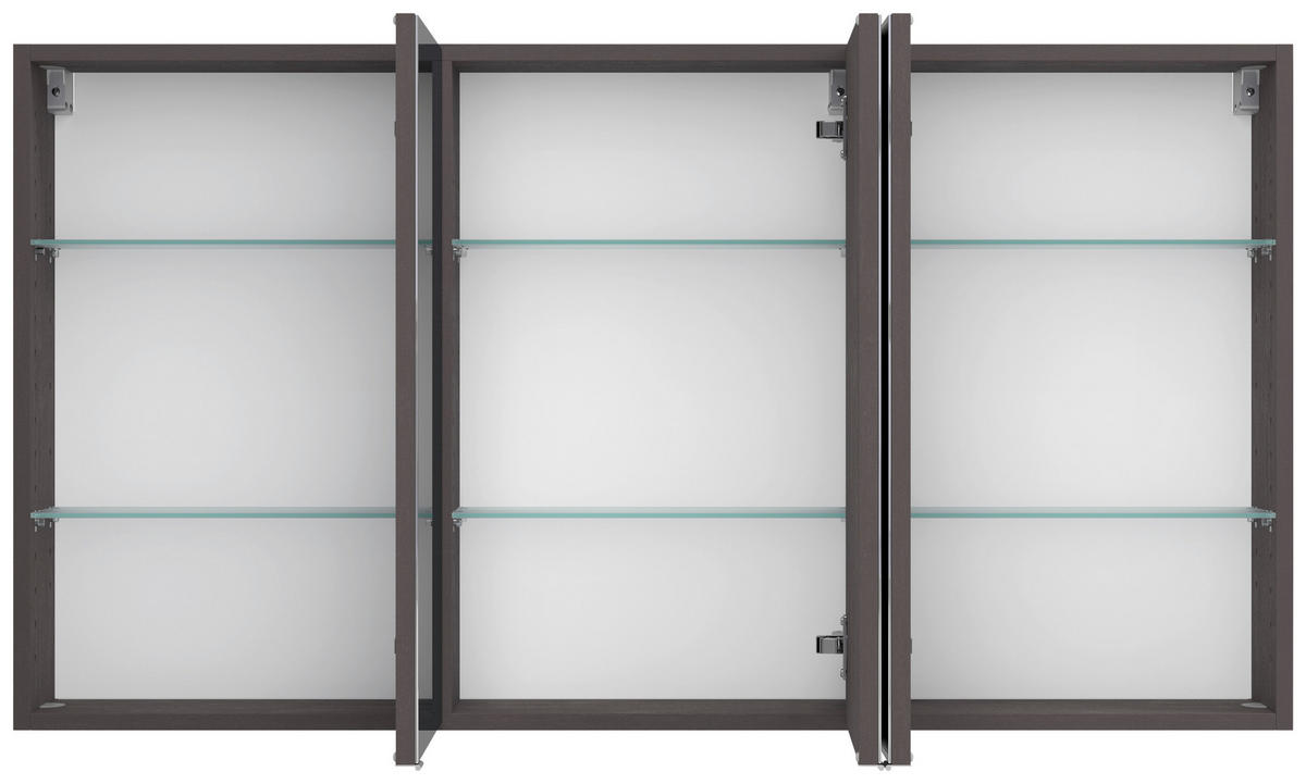SPIEGELSCHRANK 120/64/20 cm  - Graphitfarben, MODERN, Glas/Holzwerkstoff (120/64/20cm) - Held