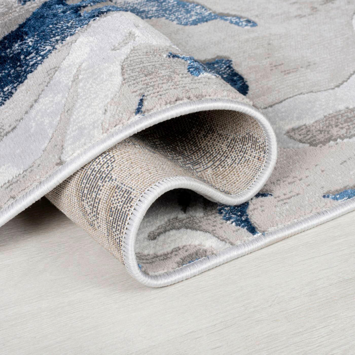 COVOR ȚESUT  - albastru/bej, Basics, textil (80/150cm)
