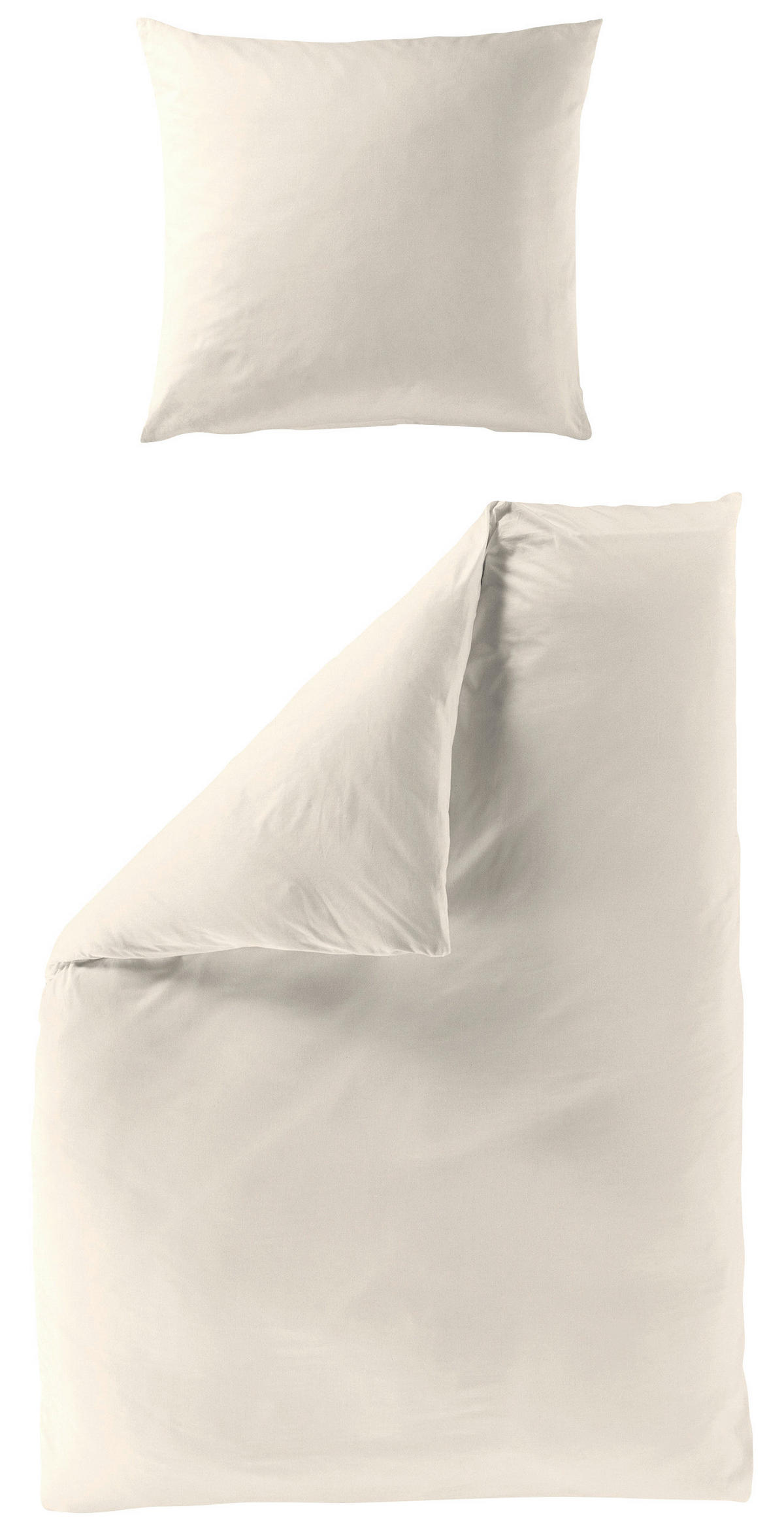 BETTWÄSCHE Makosatin 155/220 cm  - Naturfarben, KONVENTIONELL, Textil (155/220cm) - Bierbaum