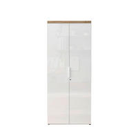 KLÄDSKÅP i ekfärgad, vit högglans  - vit/vit högglans, Modern, metall/trämaterial (81/193/34cm) - Best Price