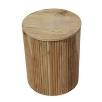 BEISTELLTISCH Akazie vollmassiv Akaziefarben rund  - Akaziefarben, KONVENTIONELL, Holz (40/50/40cm) - Livetastic