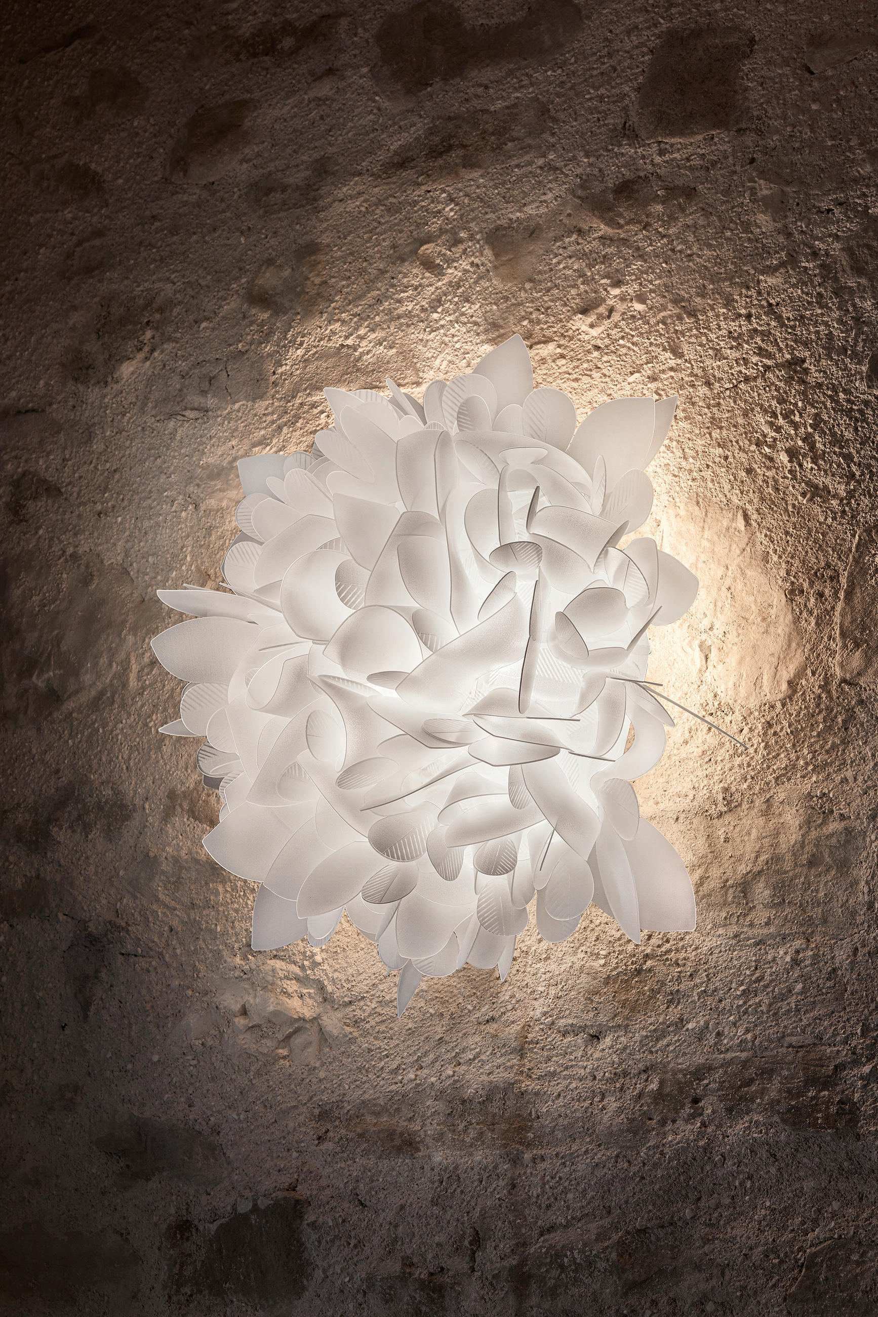 DECKENLEUCHTE VELI FOLIAGE 54/16 cm   - Weiß, Design, Kunststoff (54/16cm) - Slamp