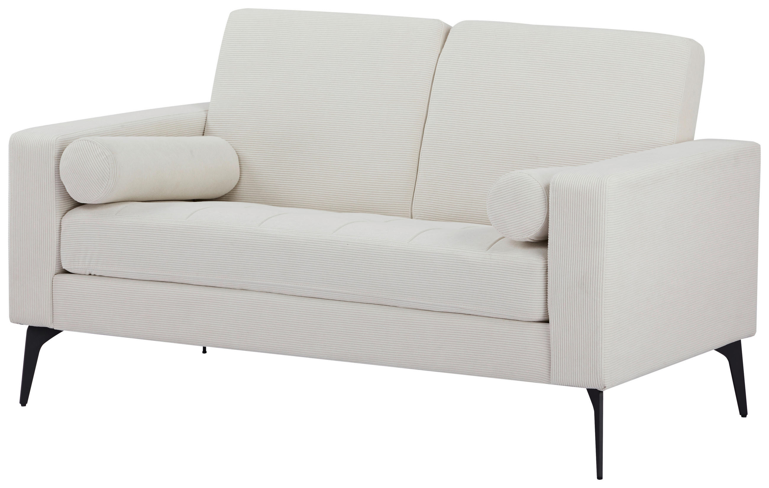 DVOUMÍSTNÁ POHOVKA, textil, béžová - černá/béžová, Moderní, kov/textil (142/82/76cm) - MID.YOU