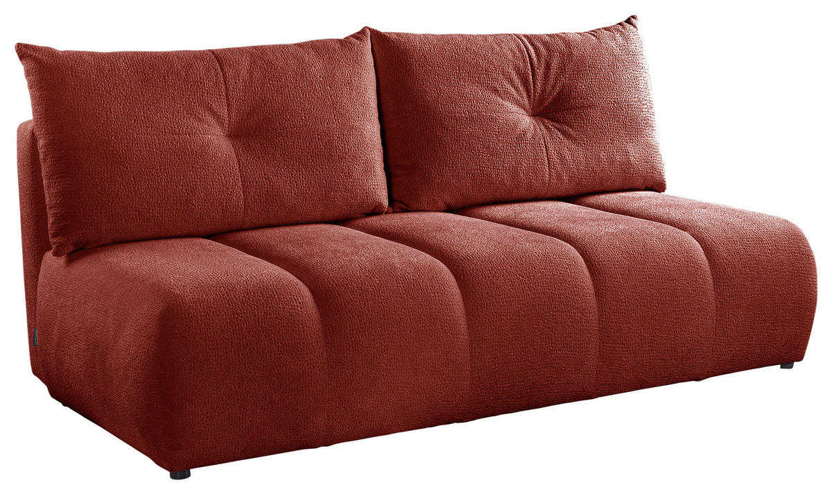SCHLAFSOFA  mit Bettkasten erhältlich, Bettfunktion erhältlich Struktur Kupferfarben  - Creme/Schwarz, Design, Holz/Textil (209/100/103cm) - MID.YOU
