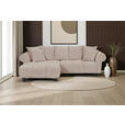 ECKSOFA Beige Plüsch Zierkissen, Rückenkissen, Rücken echt  - Dunkelbraun/Beige, KONVENTIONELL, Holz/Textil (190/288cm) - Carryhome