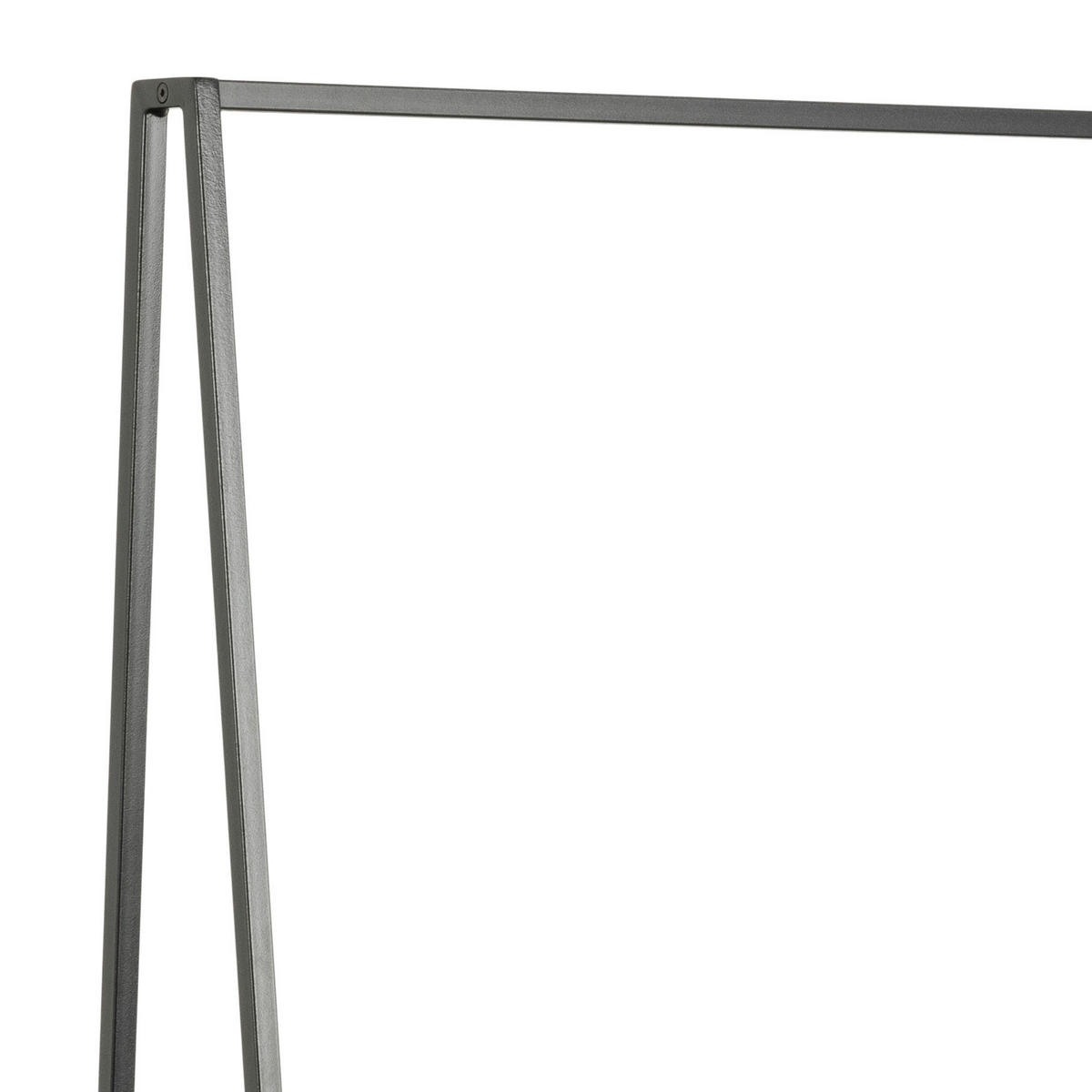 GARDEROBENSTÄNDER in Schwarz, Wildeiche 77/165/37 cm   - Wildeiche/Schwarz, Trend, Holzwerkstoff/Metall (77/165/37cm)