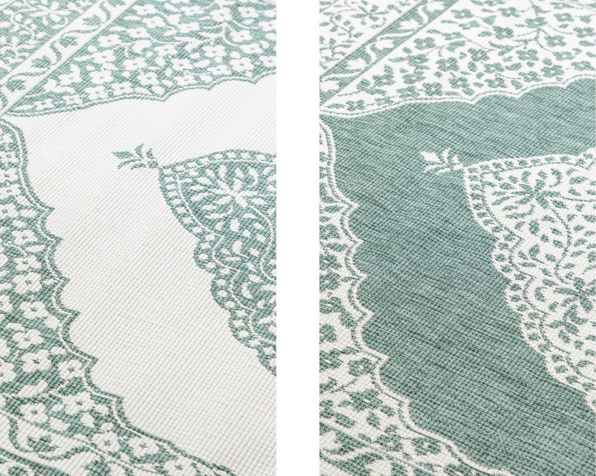 OUTDOORTEPPICH 120/170 cm Gemini Grün, Weiß  - Weiß/Grün, Design, Kunststoff (120/170cm)