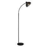 STEHLEUCHTE 55/24/155 cm    - Schwarz, Trend, Papier/Metall (55/24/155cm) - Novel