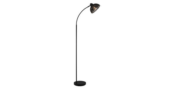 STEHLEUCHTE 55/24/155 cm - Schwarz, Trend, Papier/Metall (55/24/155cm) - Novel