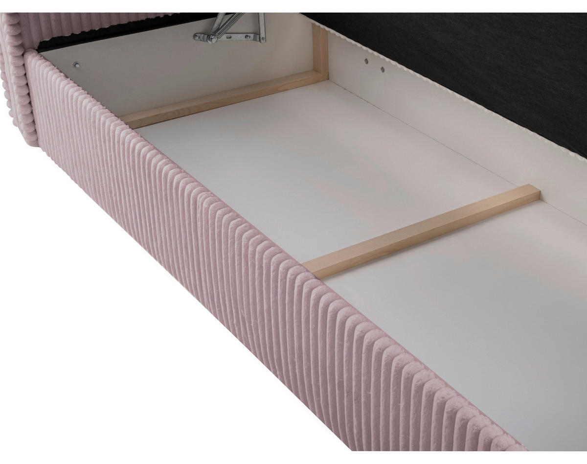 BOXBETT 140/200 cm  in Pink  - Pink/Schwarz, MODERN, Holz/Kunststoff (140/200cm) - MID.YOU