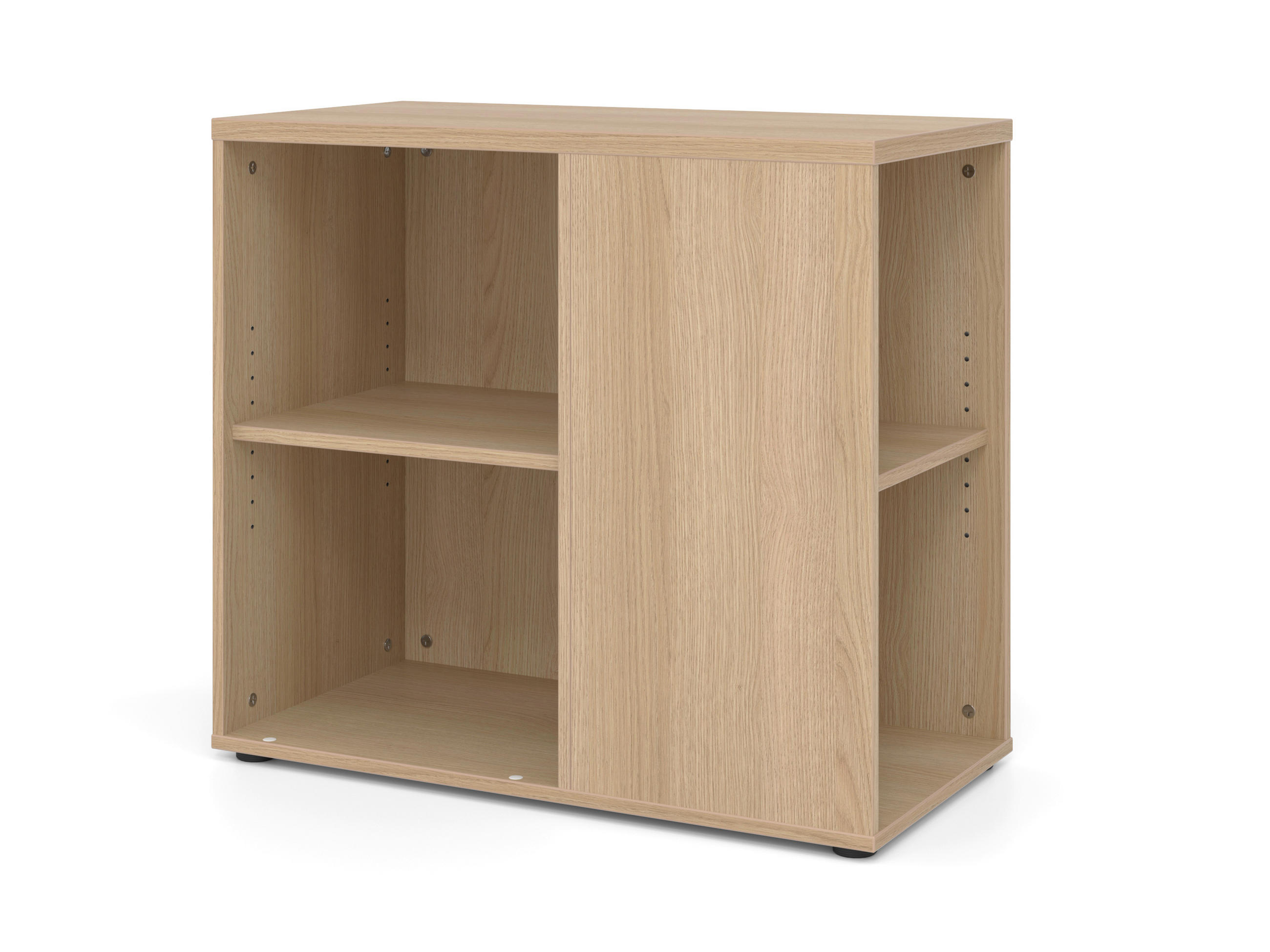 ANSTELLCONTAINER Eichefarben  - Eichefarben/Schwarz, KONVENTIONELL, Holzwerkstoff/Kunststoff (40/74/80cm) - Venda