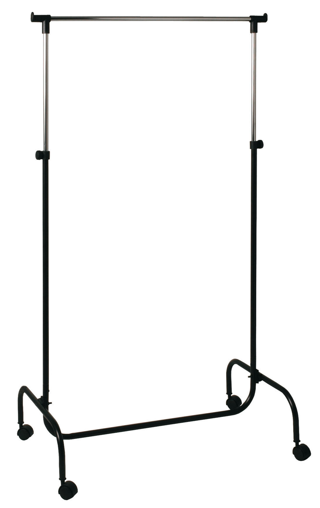 GARDEROBNI OBEŠALNIK - črna, Basics, kovina/umetna masa (80/45/110/170cm) - Boxxx