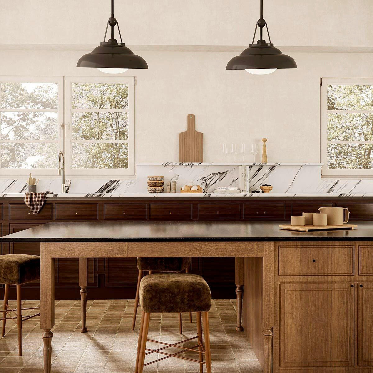 HÄNGELEUCHTE 36,8/29,5 cm  - Bronzefarben, KONVENTIONELL, Glas/Metall (36,8/29,5cm) - Elstead Lighting