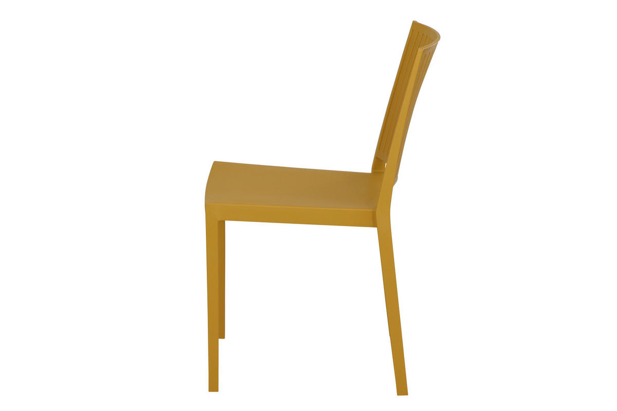 GARTENGARNITUR 3-teilig Stahl  - Gelb, Basics, Kunststoff/Metall (80/80/80cm) - Siena Garden