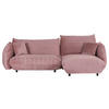HÖRNSOFFA i plysch rosa  - svart/rosa, Klassisk, textil/plast (270/170cm) - MID.YOU