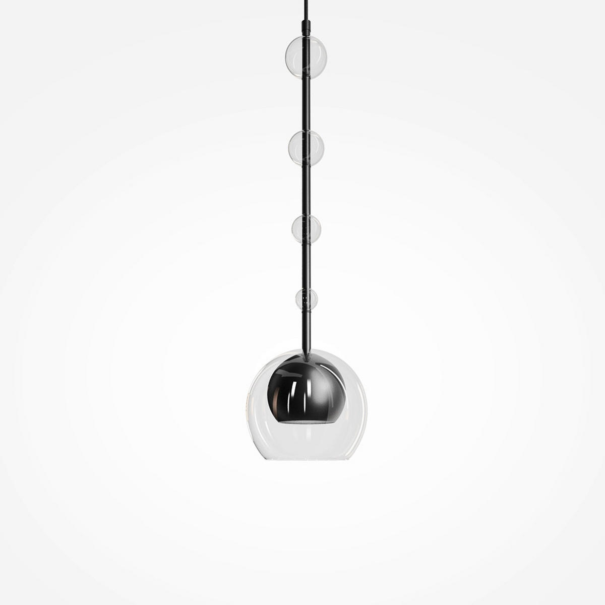 PENDELLEUCHTE 16/74 cm  - Schwarz, MODERN, Metall (16/74cm) - MAYTONI
