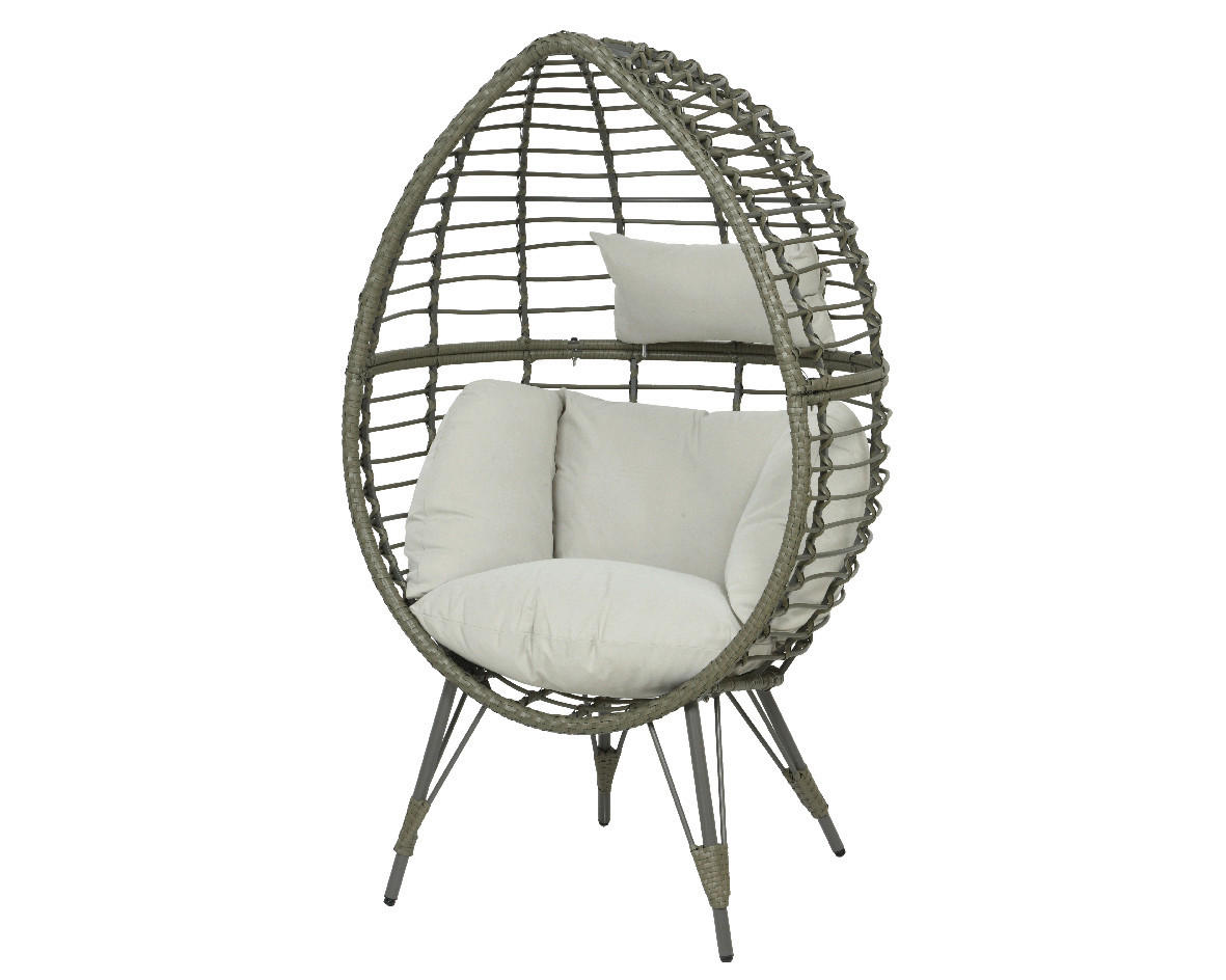 GARTEN-RELAXSESSEL  - Olivgrün, KONVENTIONELL, Naturmaterialien (75/91/156,00cm)