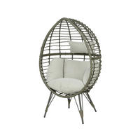 GARTEN-RELAXSESSEL  - Olivgrün, KONVENTIONELL, Naturmaterialien (75/91/156,00cm)
