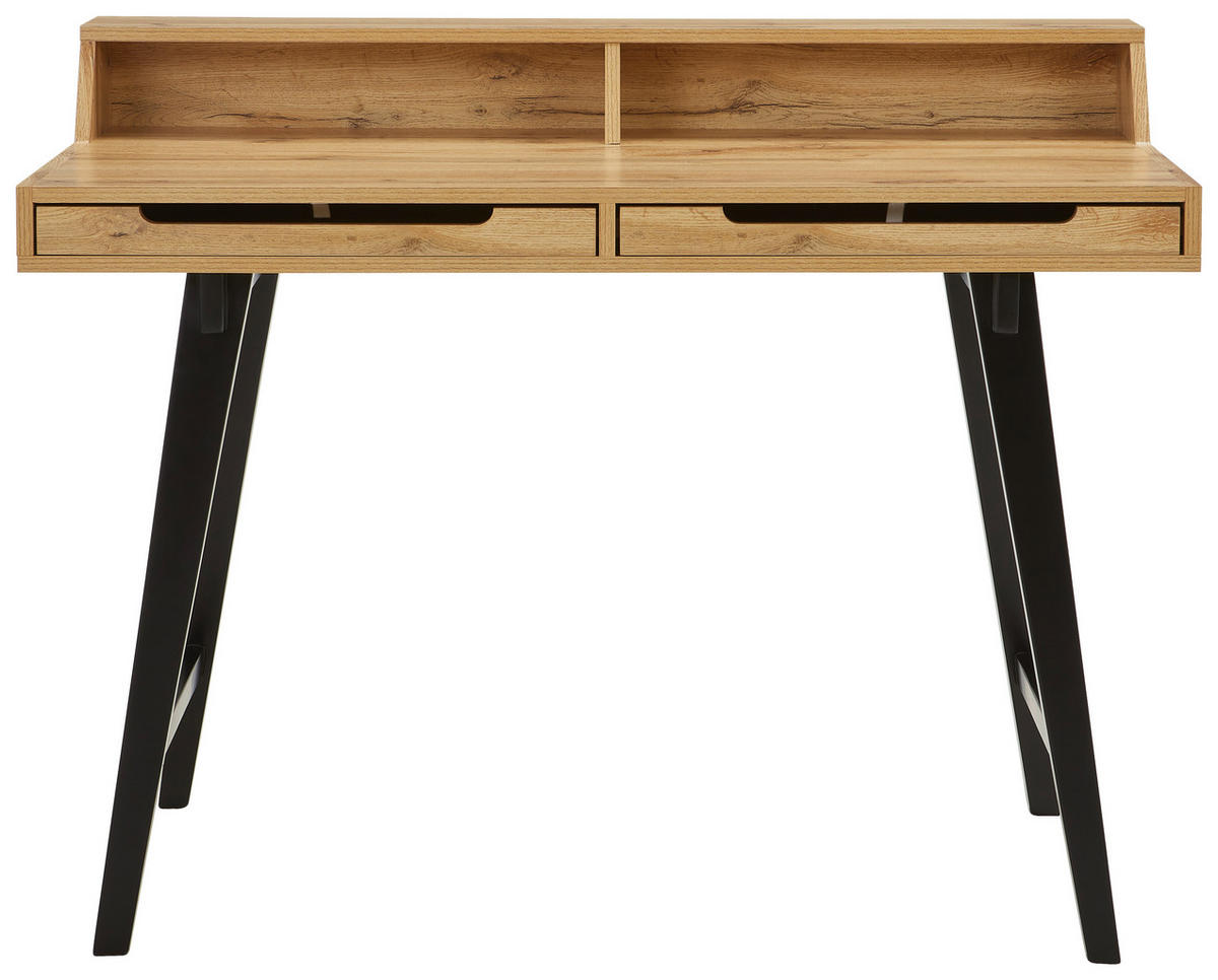 SCHREIBTISCH 110/58/85 cm  in Wildeiche  - Wildeiche/Schwarz, Basics, Holz/Holzwerkstoff (110/58/85cm) - Boxxx