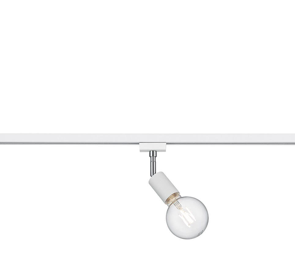 SCHIENENSYSTEM-STRAHLER DUOLINE TRACK-SYSTEM 4/13 cm   - Chromfarben/Weiß, Design, Textil/Metall (4/13cm) - Trio Leuchten
