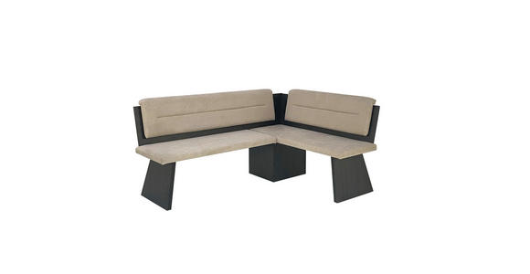 ECKBANKGRUPPE in Textil, Holzwerkstoff Anthrazit, Sandfarben  - Sandfarben/Anthrazit, MODERN, Holz/Holzwerkstoff (180/140cm) - Cantus