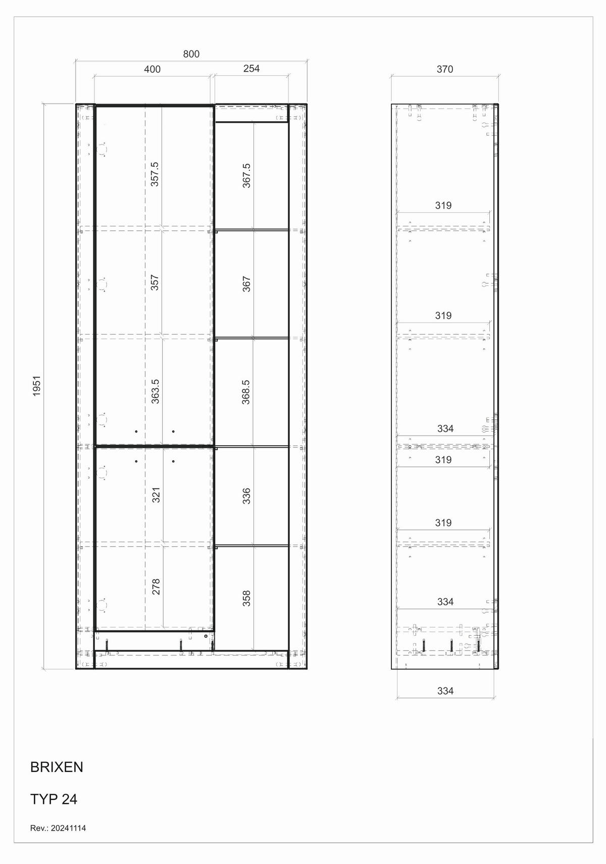 MEHRZWECKSCHRANK 80/195/37 cm  in Weiß, Eichefarben  - Eichefarben/Schwarz, Design, Glas/Holzwerkstoff (80/195/37cm) - MID.YOU