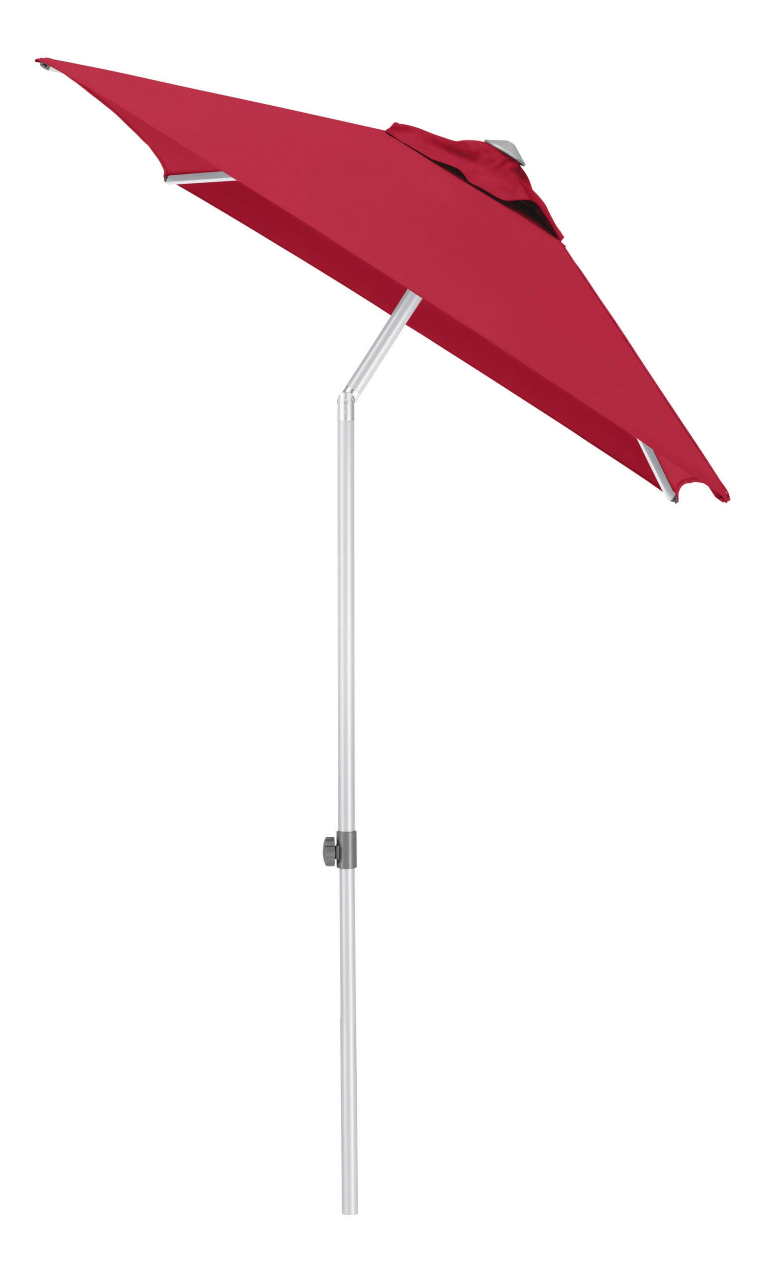 SONNENSCHIRM 210 cm Rot  - Silberfarben/Rot, Basics, Textil/Metall (150/210cm) - Kettler