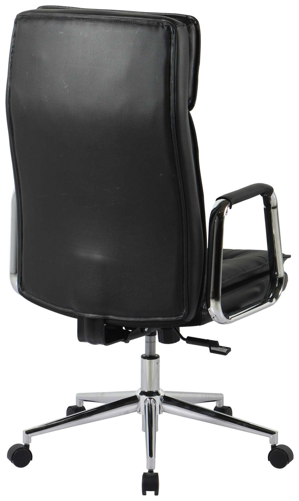 KANCELÁRSKE KRESLO, vzhľad kože, čierna - čierna/chrómová, Konventionell, kov/koža (75/113/120,5/65,5cm) - Novel