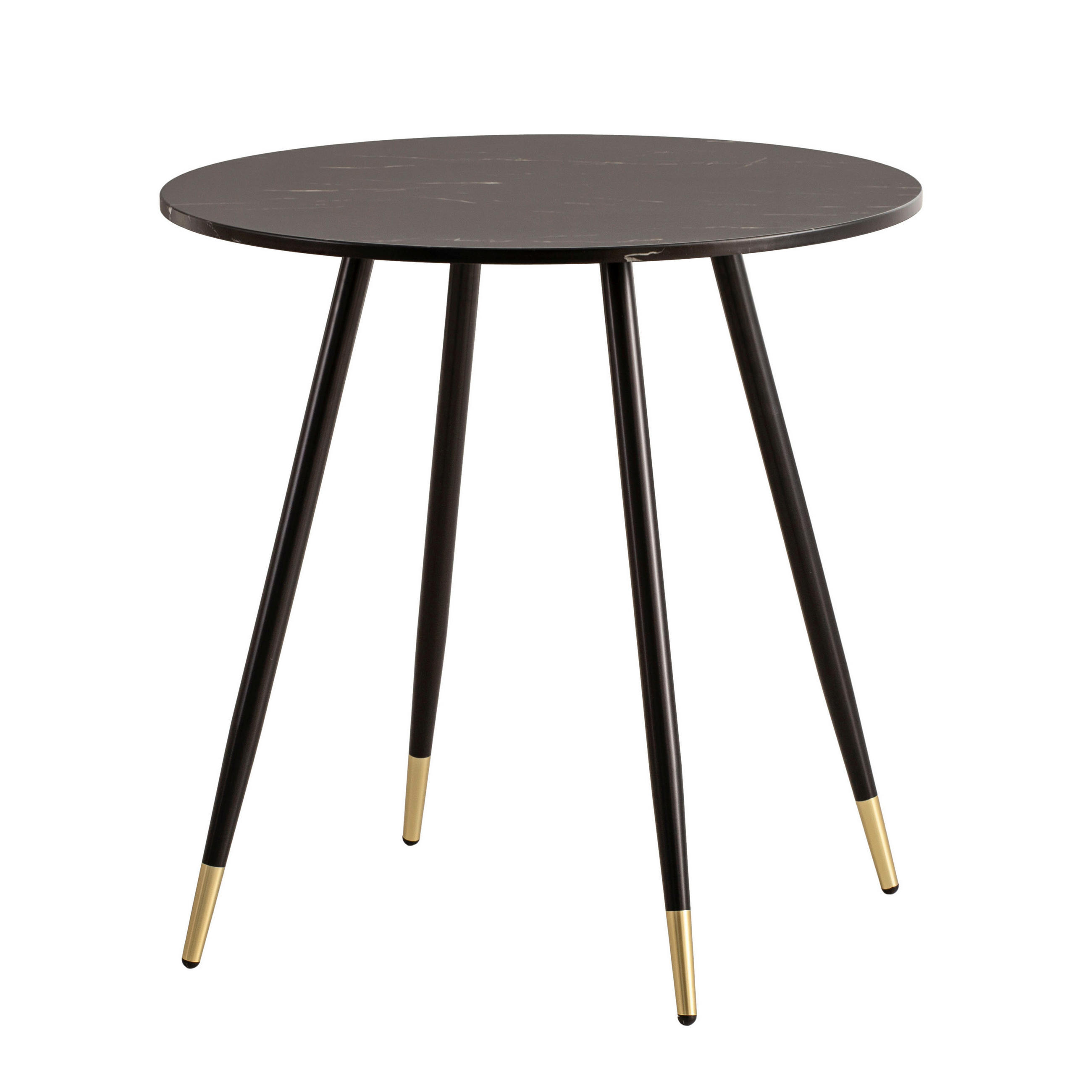 JÍDELNÍ STŮL, černá, 75/75/76 cm - černá/barvy zlata, Design, kov/kompozitní dřevo (75/75/76cm) - Livetastic