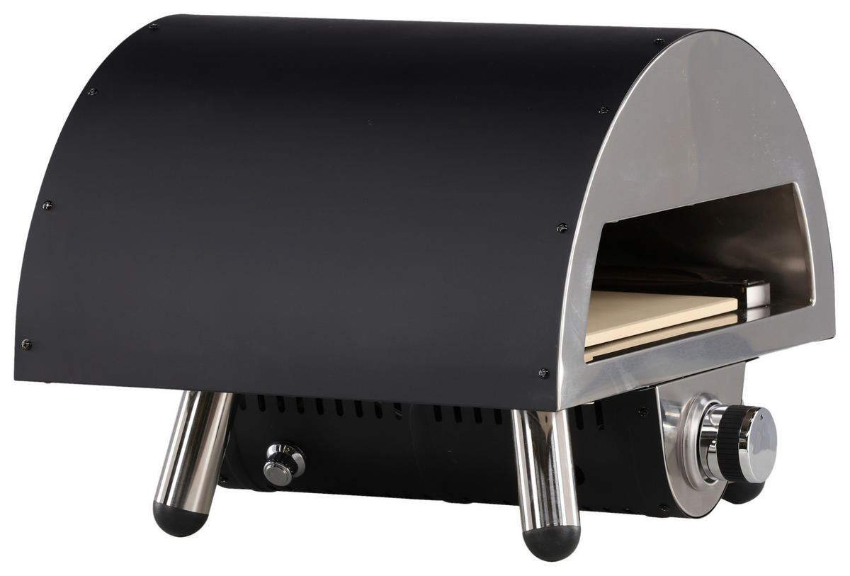 PIZZAOFEN  - Schwarz, KONVENTIONELL, Metall (52/39/49cm) - Gardenson