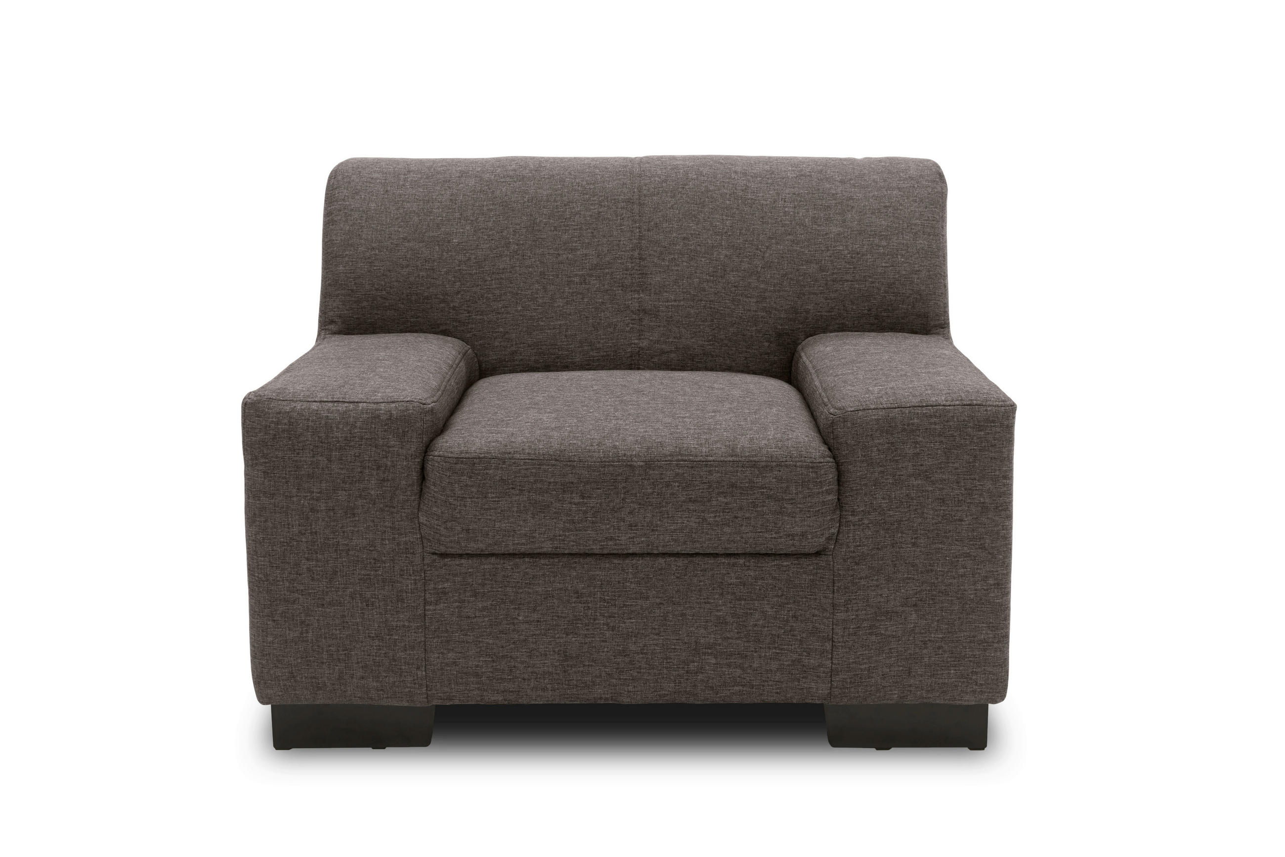 SESSEL Webstoff Braun, Schwarz    - Wengefarben/Schwarz, Design, Holz/Textil (101/74/85cm) - MID.YOU