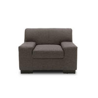 SESSEL in Webstoff Braun, Schwarz  - Wengefarben/Schwarz, Design, Holz/Textil (101/74/85cm) - MID.YOU