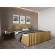 BOXBETT 180/200 cm  in Senfgelb  - Senfgelb/Schwarz, Basics, Kunststoff/Textil (180/200cm) - Carryhome