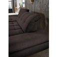 ECKSOFA  in Mikrofaser Braun  198/290 cm  - Schwarz/Braun, Design, Textil/Metall (198/290cm) - Xora