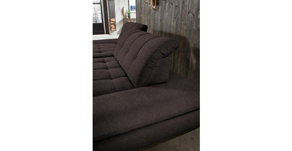 ECKSOFA  in Mikrofaser Braun  198/290 cm  - Schwarz/Braun, Design, Textil/Metall (198/290cm) - Xora