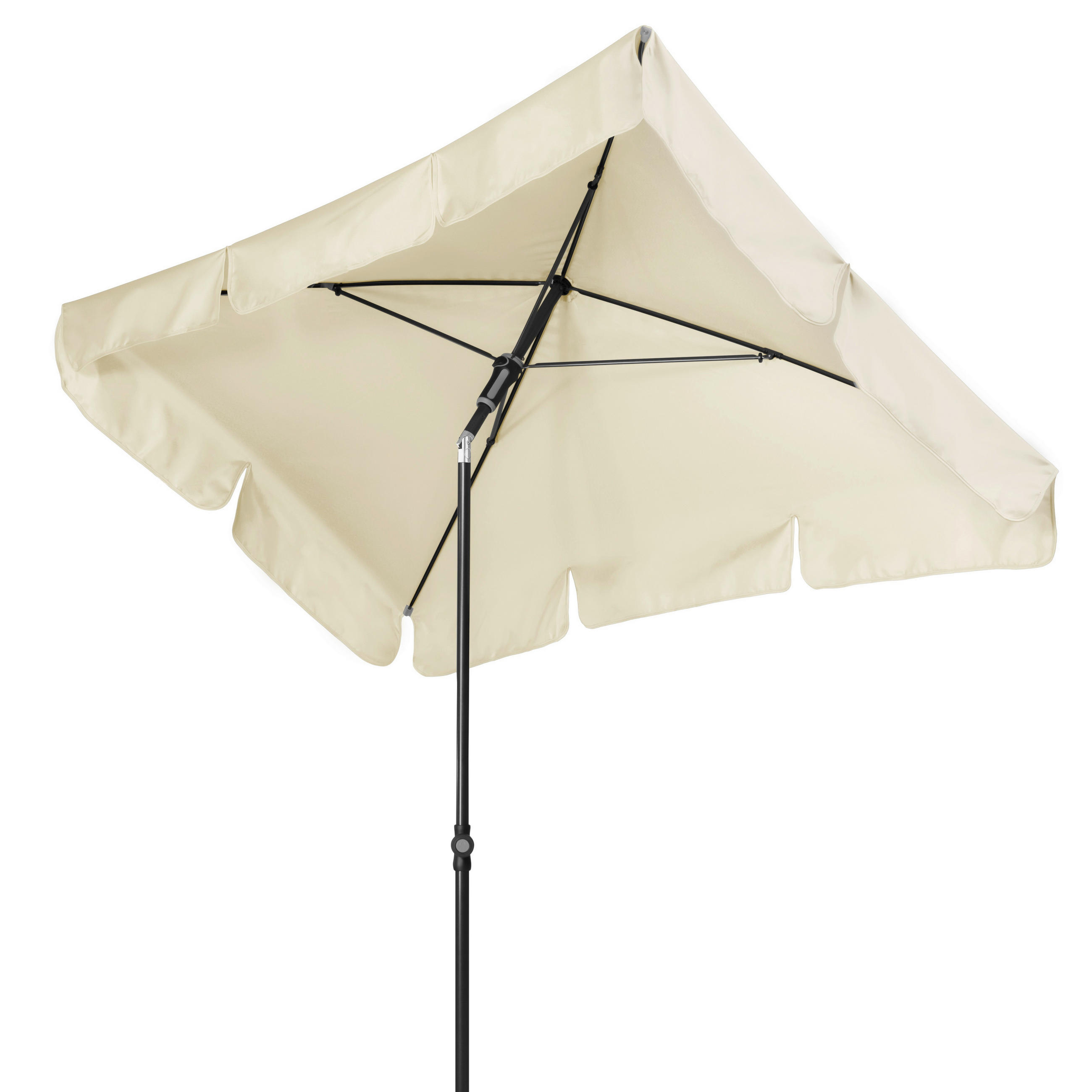 SONNENSCHIRM 225x120 cm Naturfarben  - Anthrazit/Naturfarben, Basics, Textil/Metall (225/120cm) - Doppler