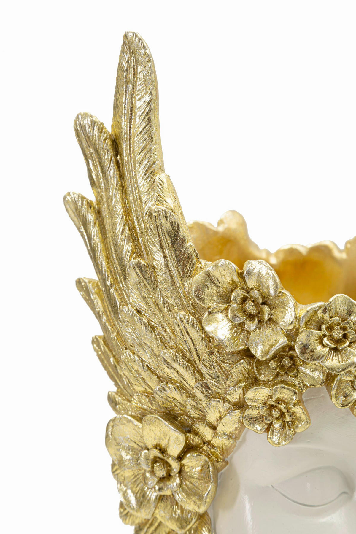 SKULPTUR - Goldfarben/Weiß, Basics, Kunststoff (17.5/38/17cm)