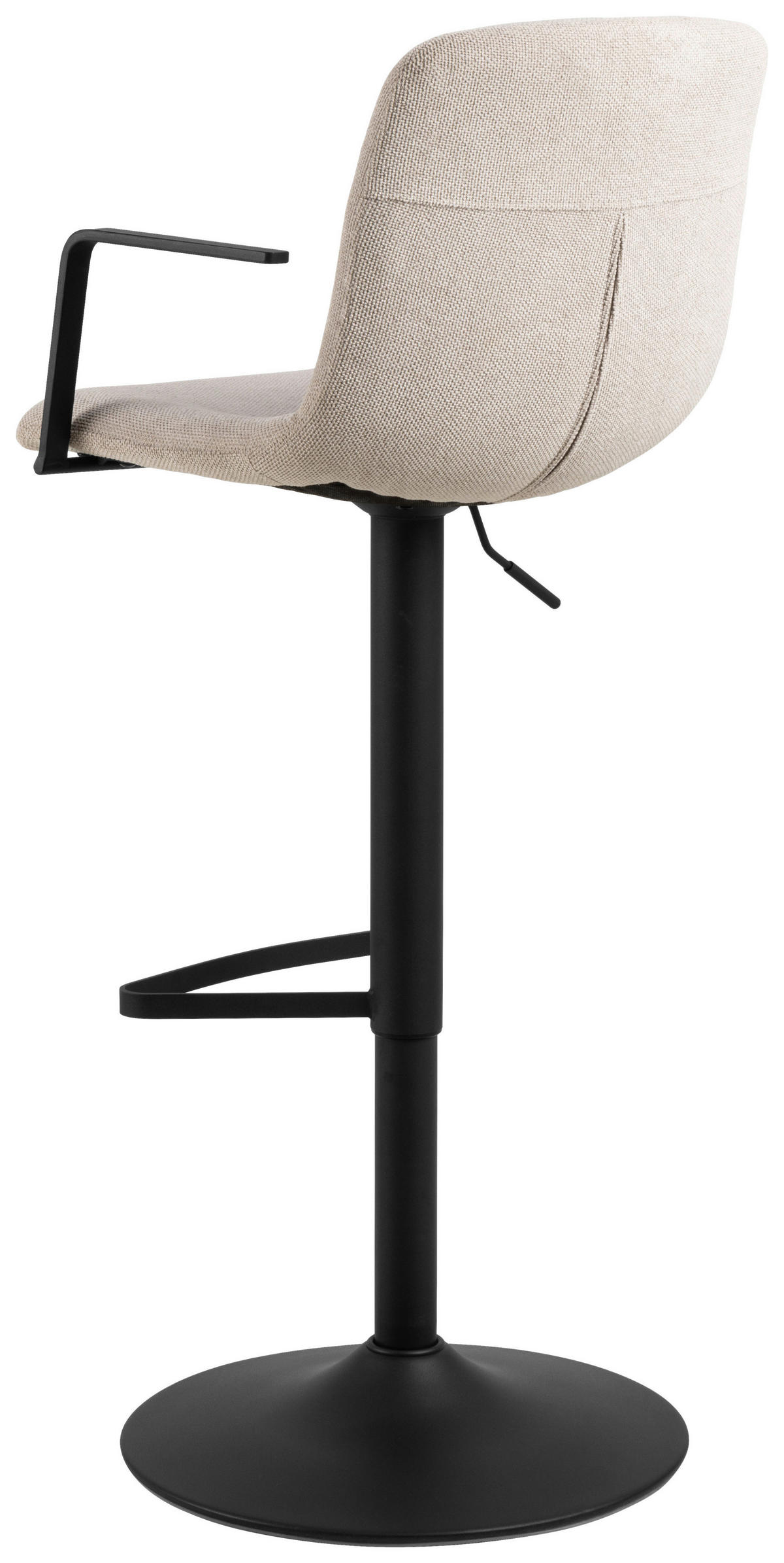 BARHOCKER in Textil Schwarz, Beige  - Beige/Schwarz, Trend, Textil (50/114/53cm) - MID.YOU