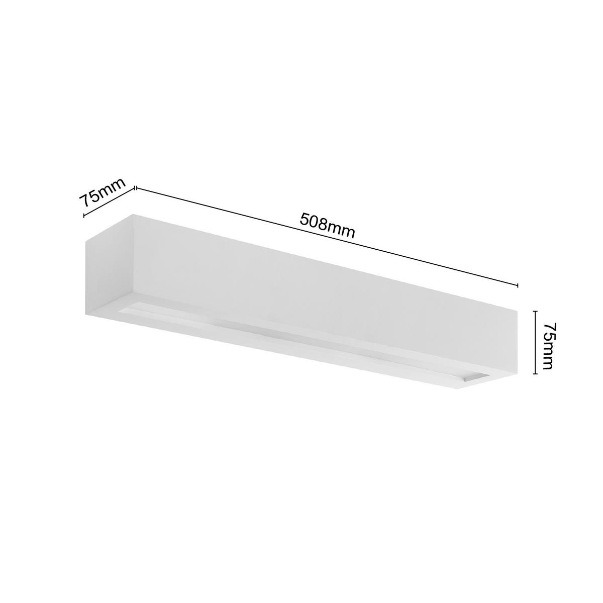 WANDLEUCHTE Alessia 50,8/7,5/7,5 cm  - Weiß, Basics, Stein (50,8/7,5/7,5cm) - Novel