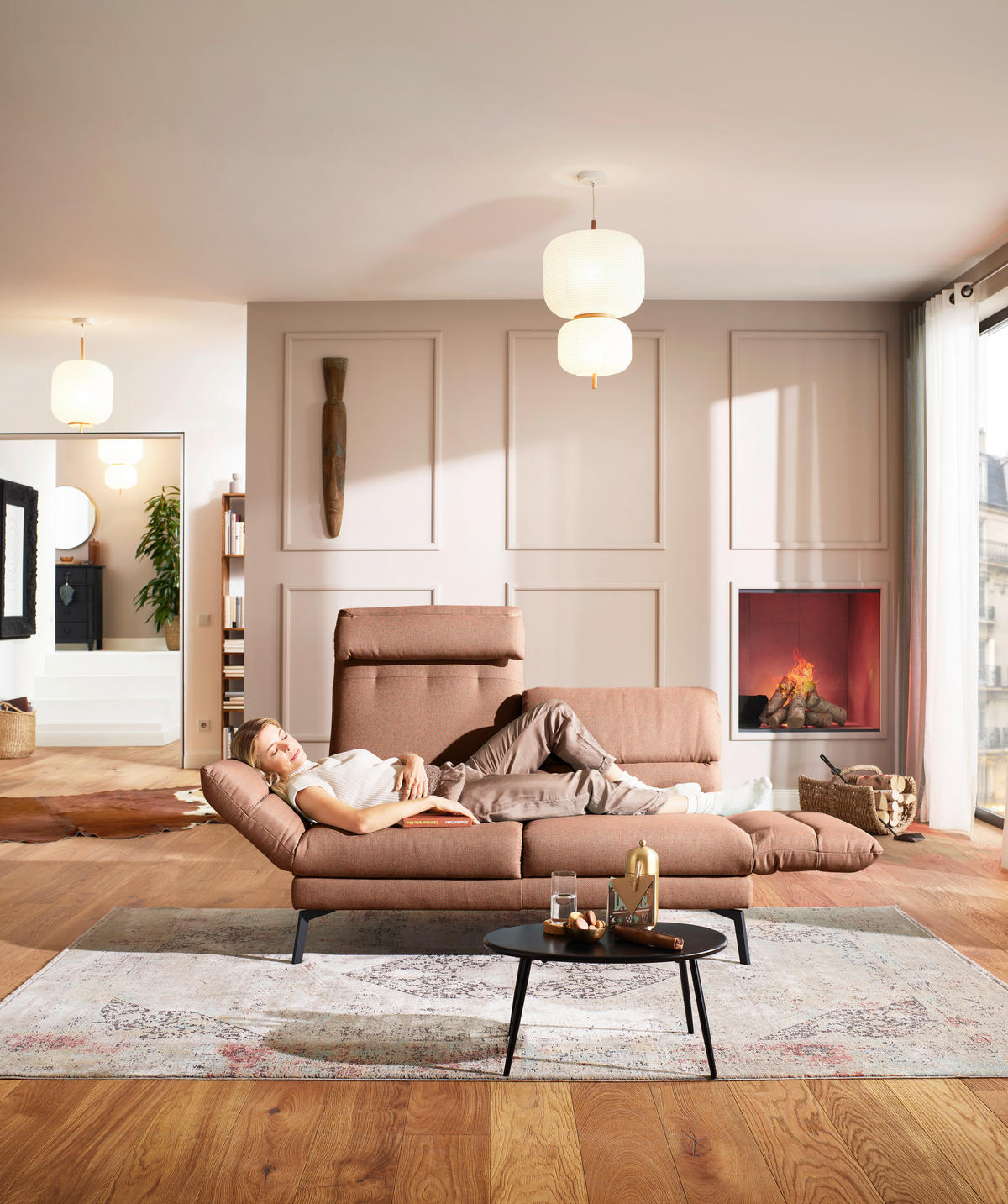 2-SITZER-SOFA Flachgewebe Rostfarben, Orange  - Rostfarben/Schwarz, Design, Textil/Metall (178-226/83-113/96-177cm) - Dieter Knoll