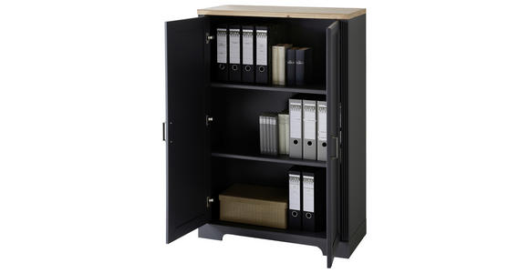 KOMMODE in 86/127/38 cm - Titanfarben/Graphitfarben, KONVENTIONELL, Holzwerkstoff/Metall (86/127/38cm) - Carryhome